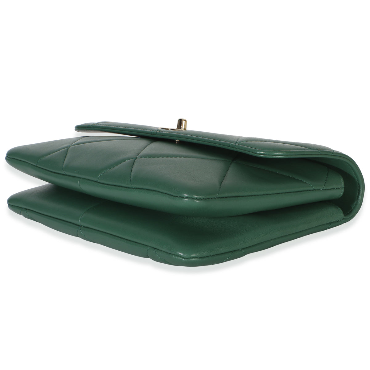 Chanel Green Quilted Lambskin Small Trendy Flap Bag Handbag 6
