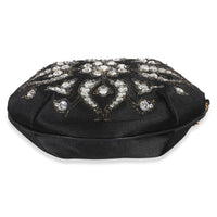 Chanel Black Embellished Satin Evening Bag Handbag 5