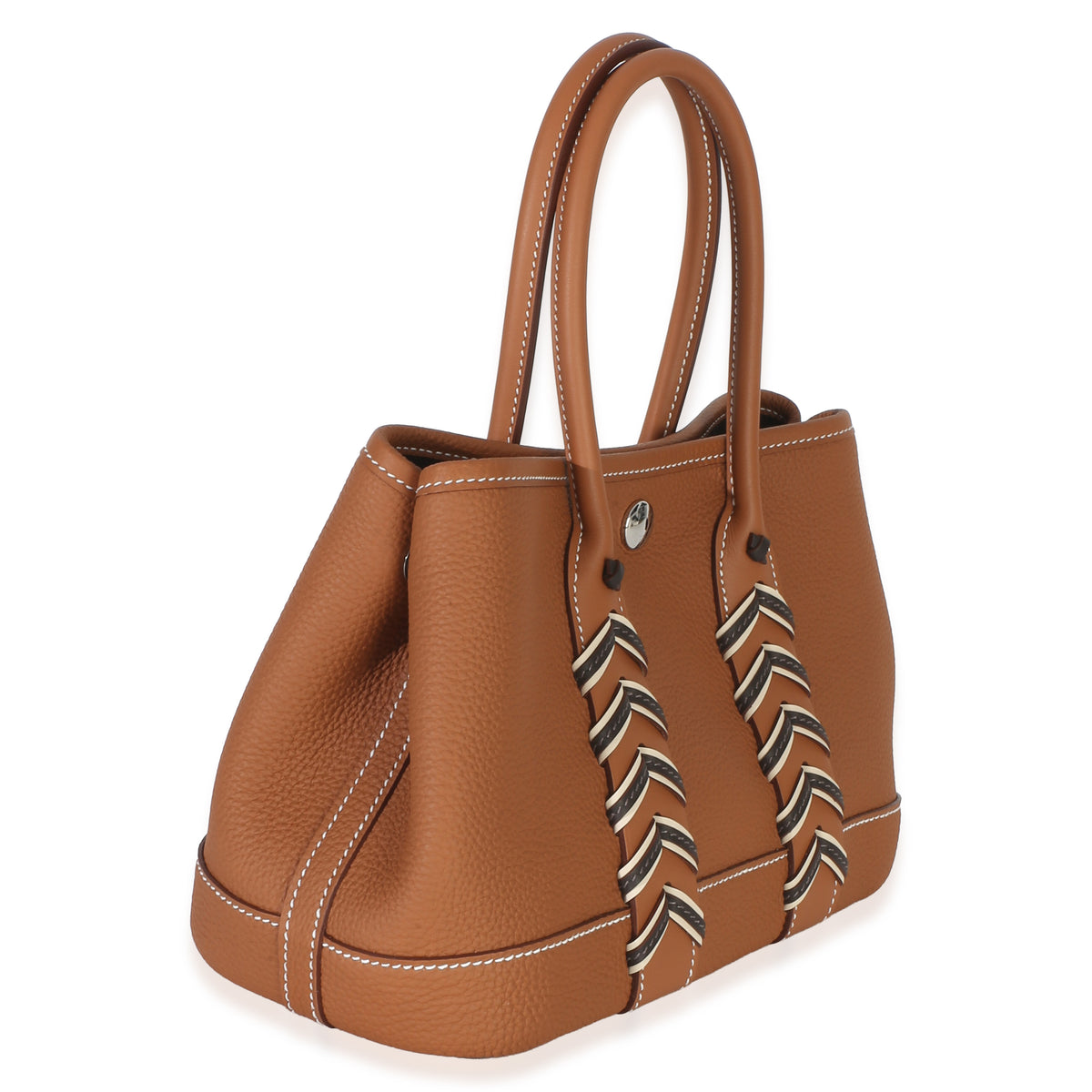 Hermès Gold Bai Brun Craie Togo Swift Neo Garden 23 Bredies PHW Handbag 3