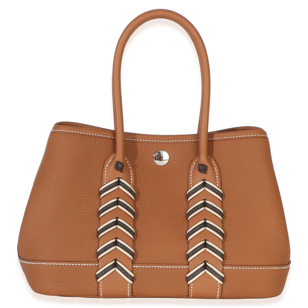 Hermès Gold Bai Brun Craie Togo Swift Neo Garden 23 Bredies PHW Handbag 4