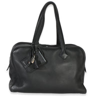 Hermès Black Clemence Victoria I 35 PHW Handbag id