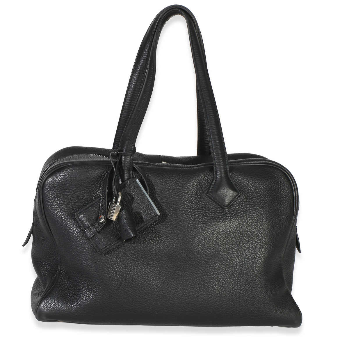 Hermès Black Clemence Victoria I 35 PHW Handbag id