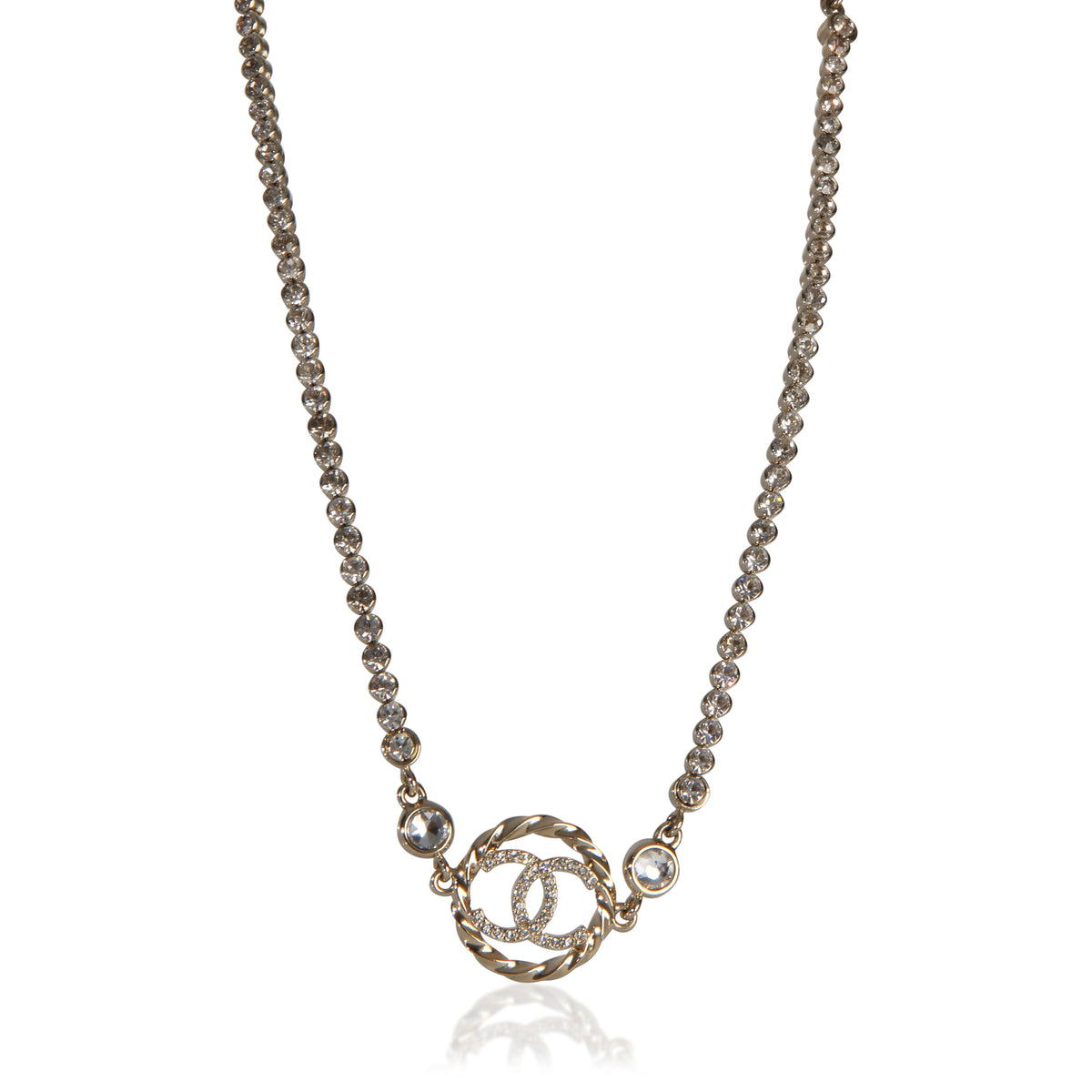 Chanel Gold Plated  2023 CC Choker Necklace fv