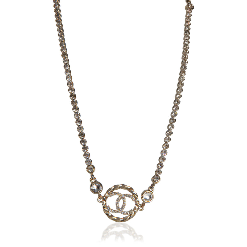 Chanel Gold Plated  2023 CC Choker Necklace fv