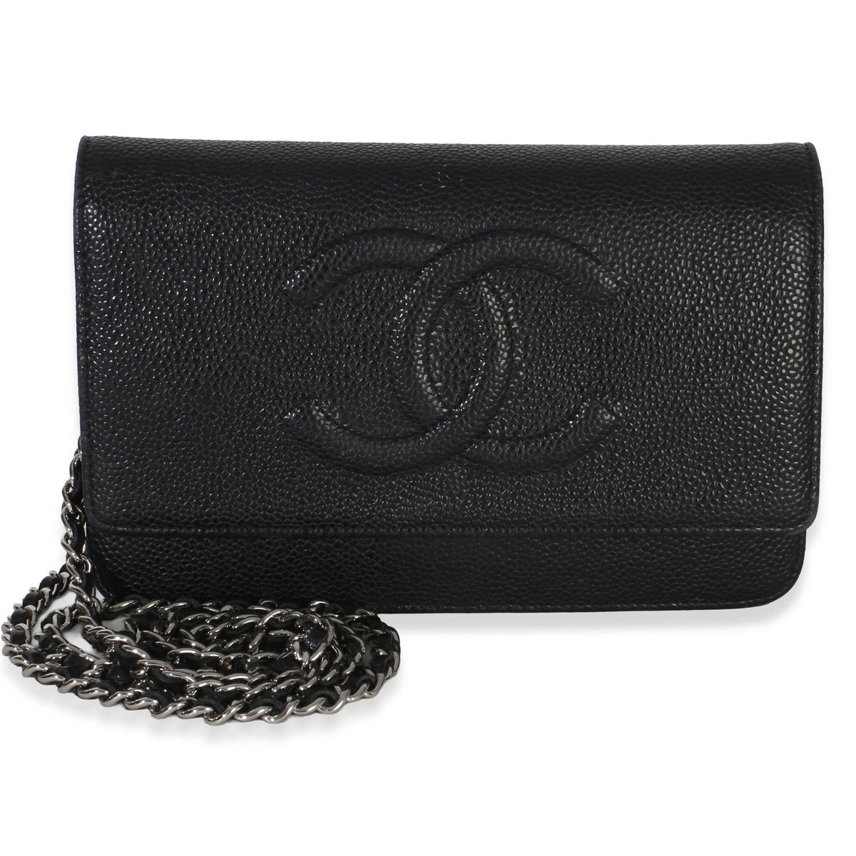 Chanel Black Caviar Timeless Wallet On Chain Handbag id