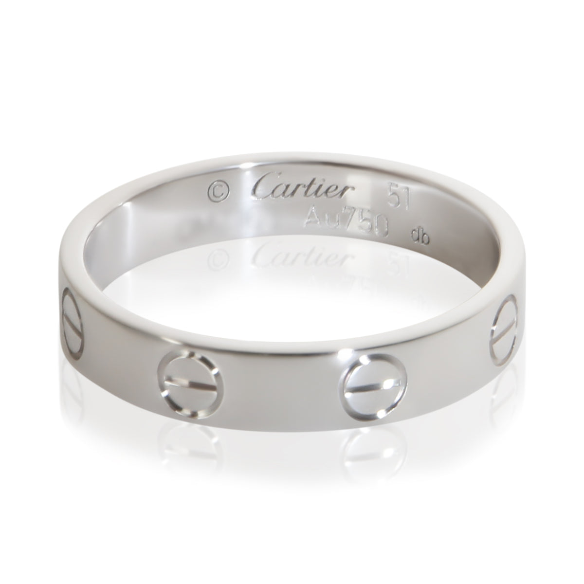 Cartier White Gold Small Model Love Ring fv