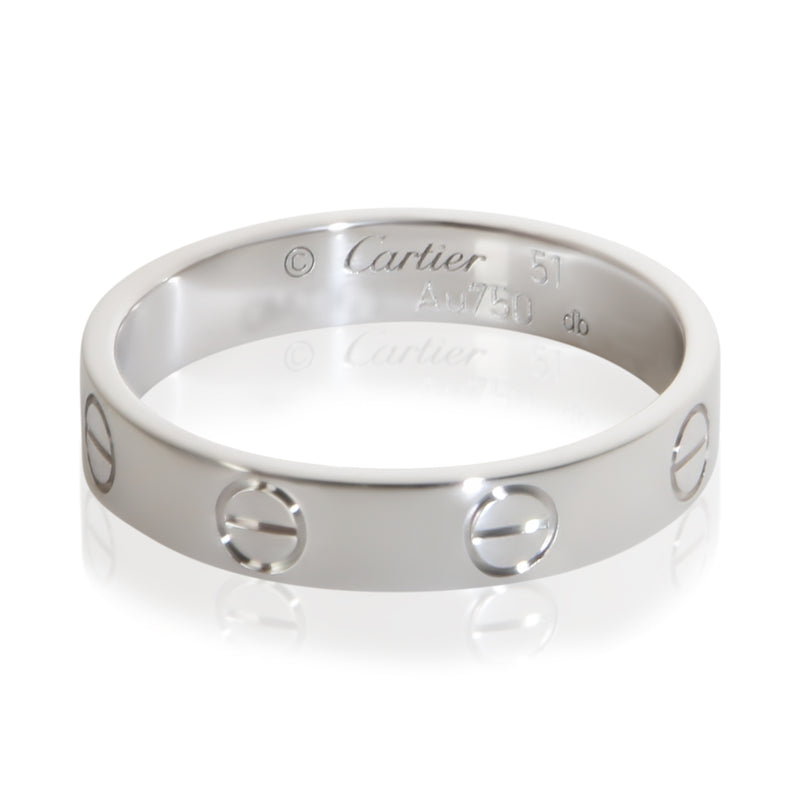Cartier White Gold Small Model Love Ring fv