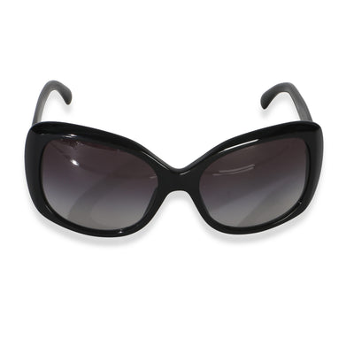 Chanel Black Acetate Silver CC Oversized Square Sunglasses id