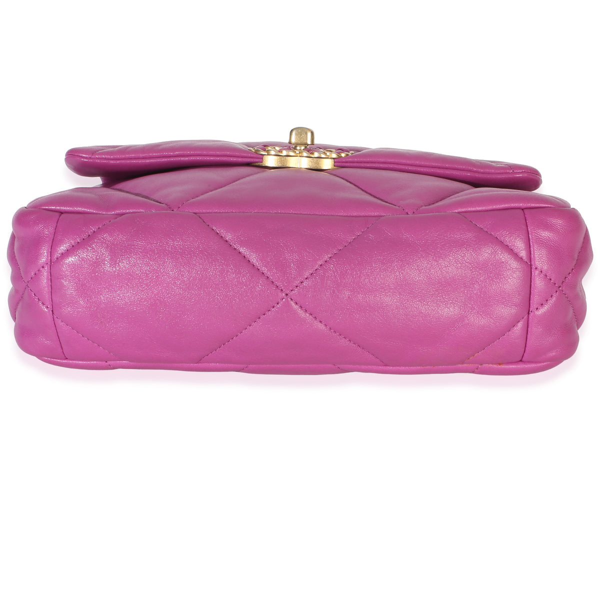 Chanel Purple Quilted Lambskin Medium  19 Flap Bag Handbag 5