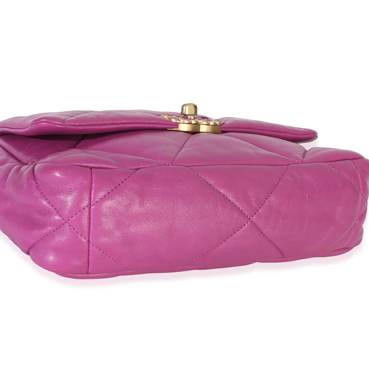 Chanel Purple Quilted Lambskin Medium  19 Flap Bag Handbag 7