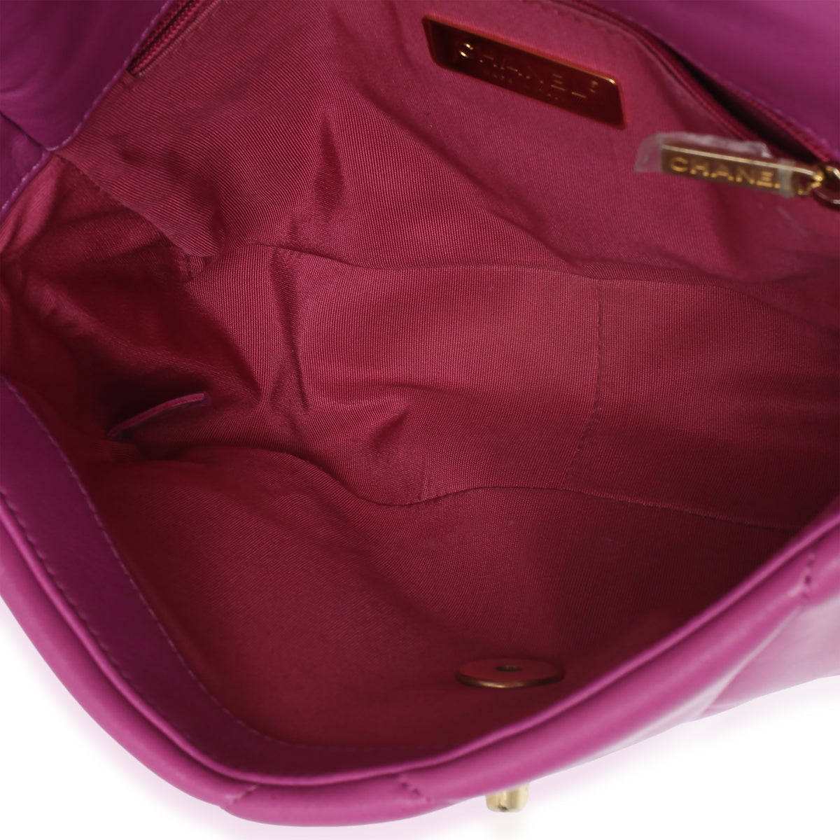 Chanel Purple Quilted Lambskin Medium  19 Flap Bag Handbag 9