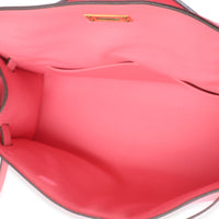 Hermès Rose Azalee Swift Kelly Pochette GHW Handbag 9