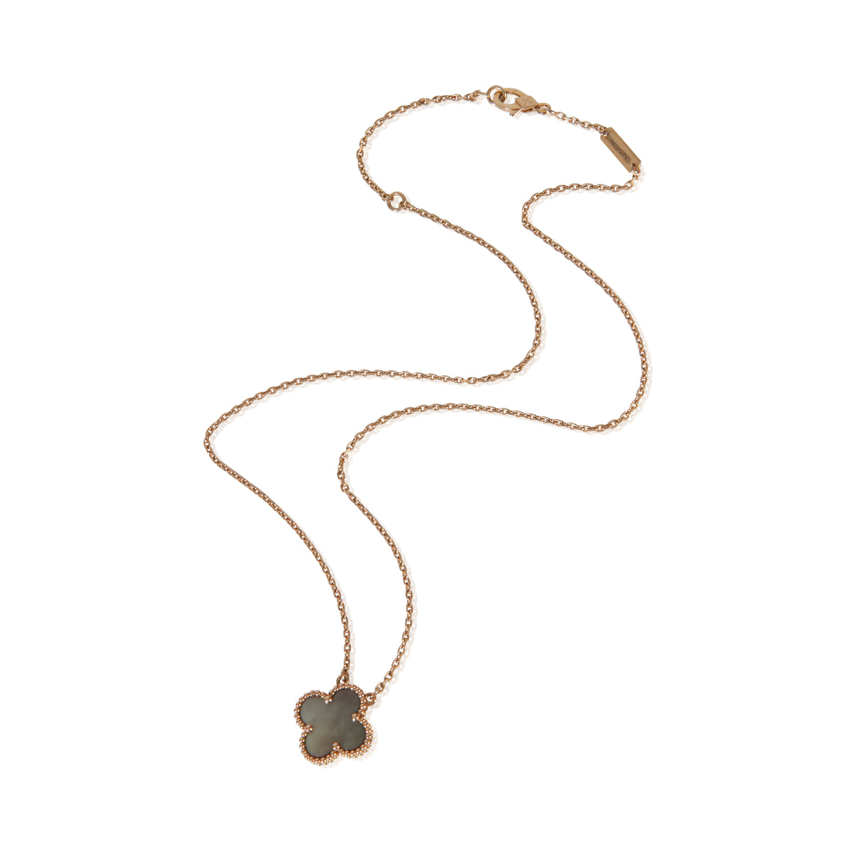 Van Cleef & Arpels Rose Gold Mother Of Pearl Vintage Alhambra Pendant 3
