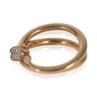 Tiffany & Co. Rose Gold Diamond Double Row Knot Ring 4