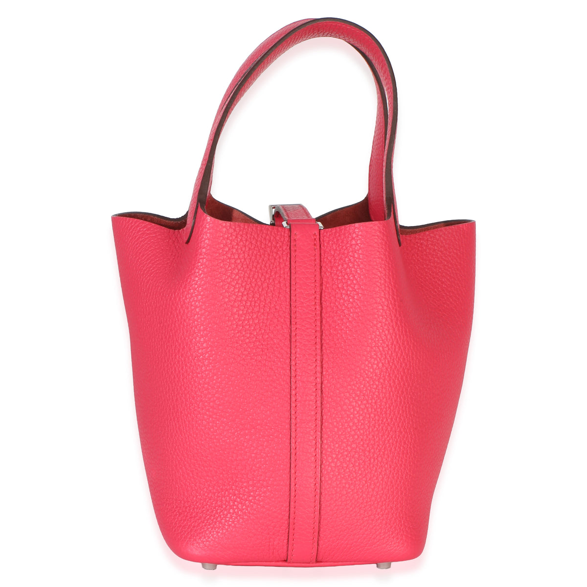 Hermès Rose Extreme Clemence Picotin Lock 18 PHW Handbag 3