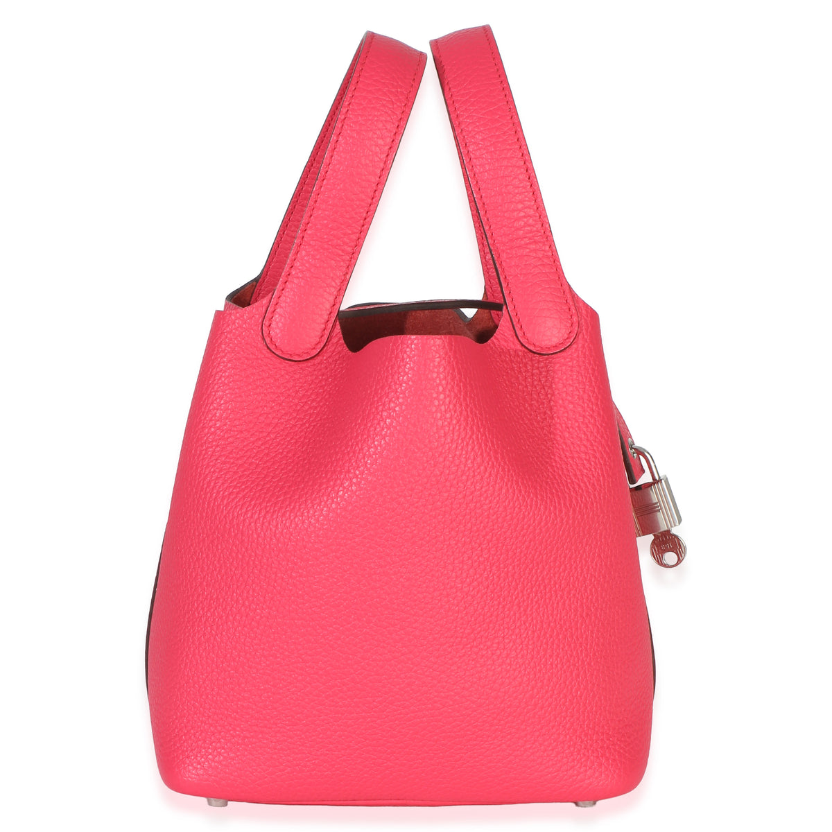 Hermès Rose Extreme Clemence Picotin Lock 18 PHW Handbag 4