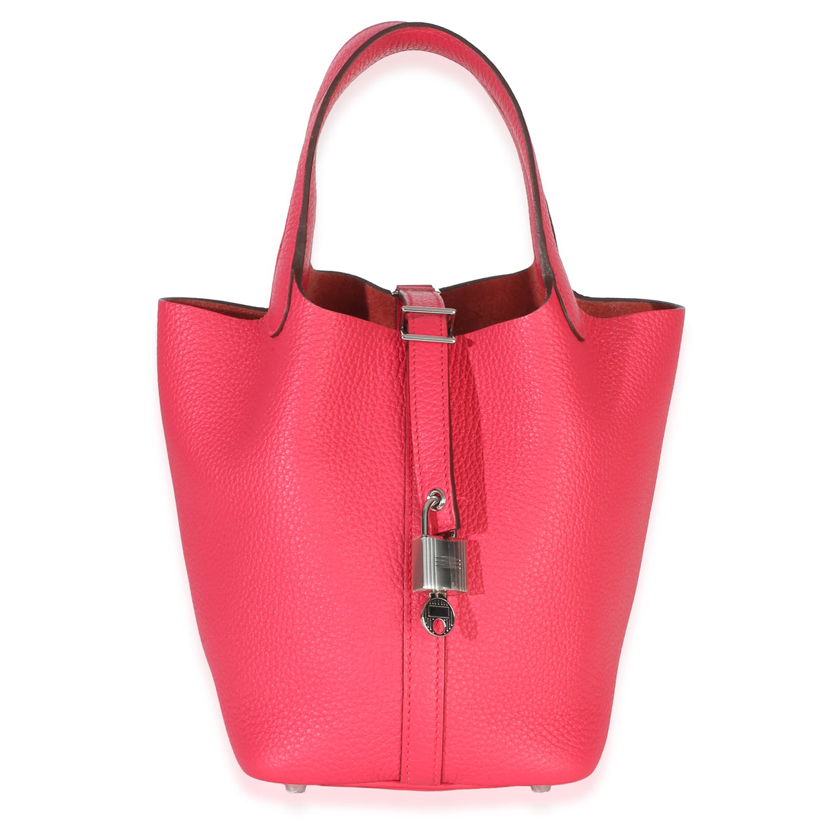 Hermès Rose Extreme Clemence Picotin Lock 18 PHW Handbag id