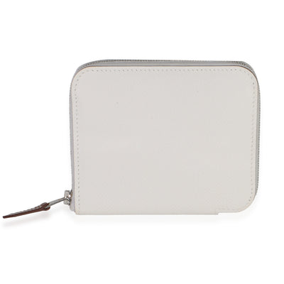 Hermès Gris Pale Ruby Epsom Azap Silk In Compact Wallet PHW Wallet id