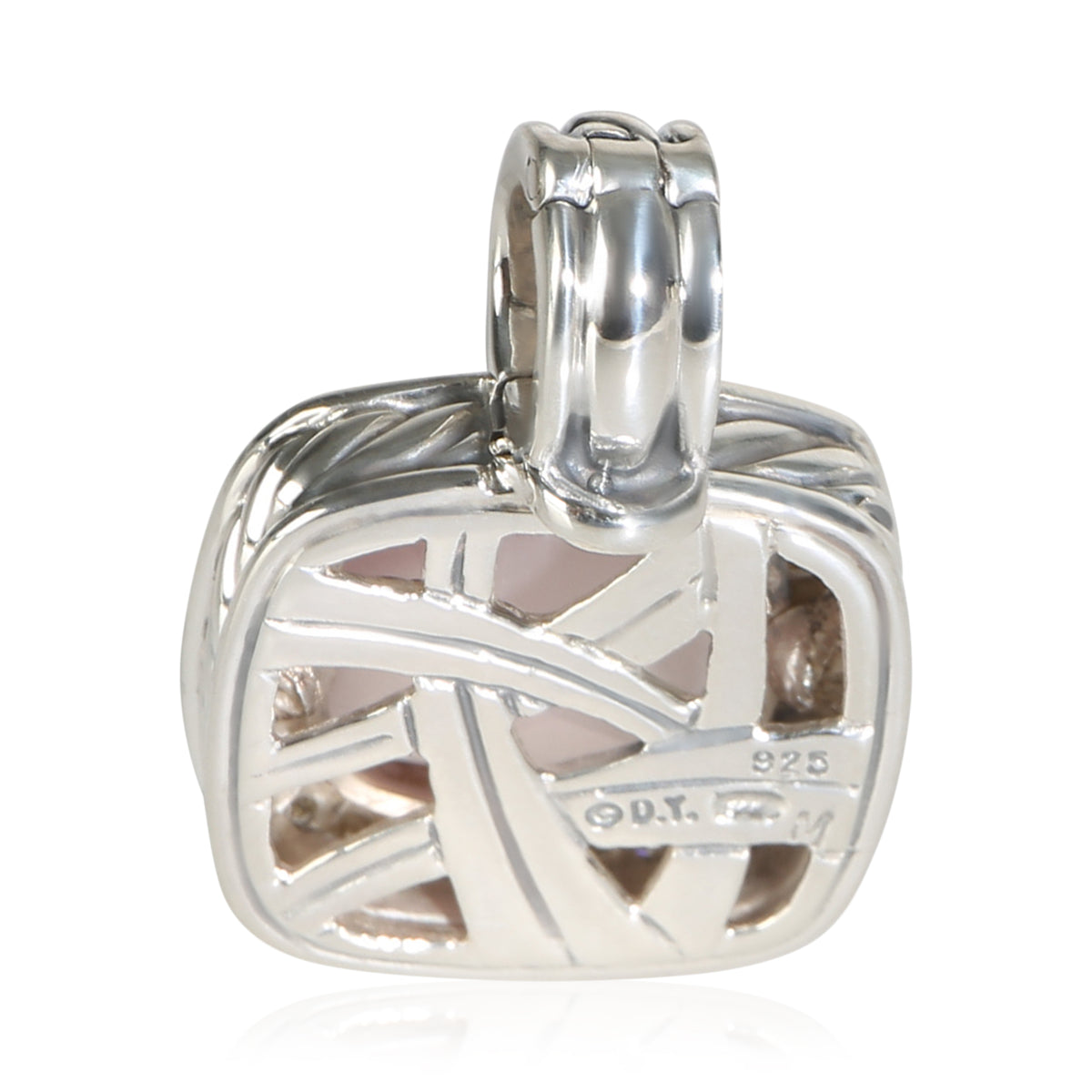 David Yurman Sterling Silver Quartz and Diamond Albion Pendant 3