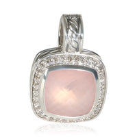 David Yurman Sterling Silver Quartz and Diamond Albion Pendant fv