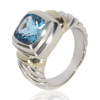 David Yurman Yellow Gold & Sterling Silver Topaz Noblesse Ring 5