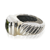 David Yurman Sterling Silver Peridot Noblesse Ring 2