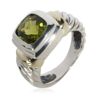 David Yurman Sterling Silver Peridot Noblesse Ring 4