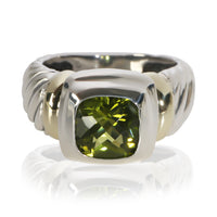 David Yurman Sterling Silver Peridot Noblesse Ring fv