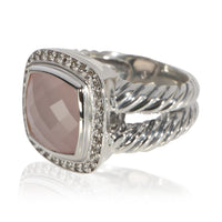David Yurman Sterling Silver Quartz and Diamond Albion Ring 2