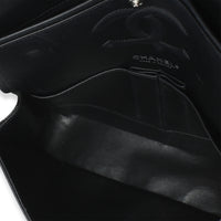 Chanel So Black Quilted Patent Medium Classic Double Flap Bag Handbag 8