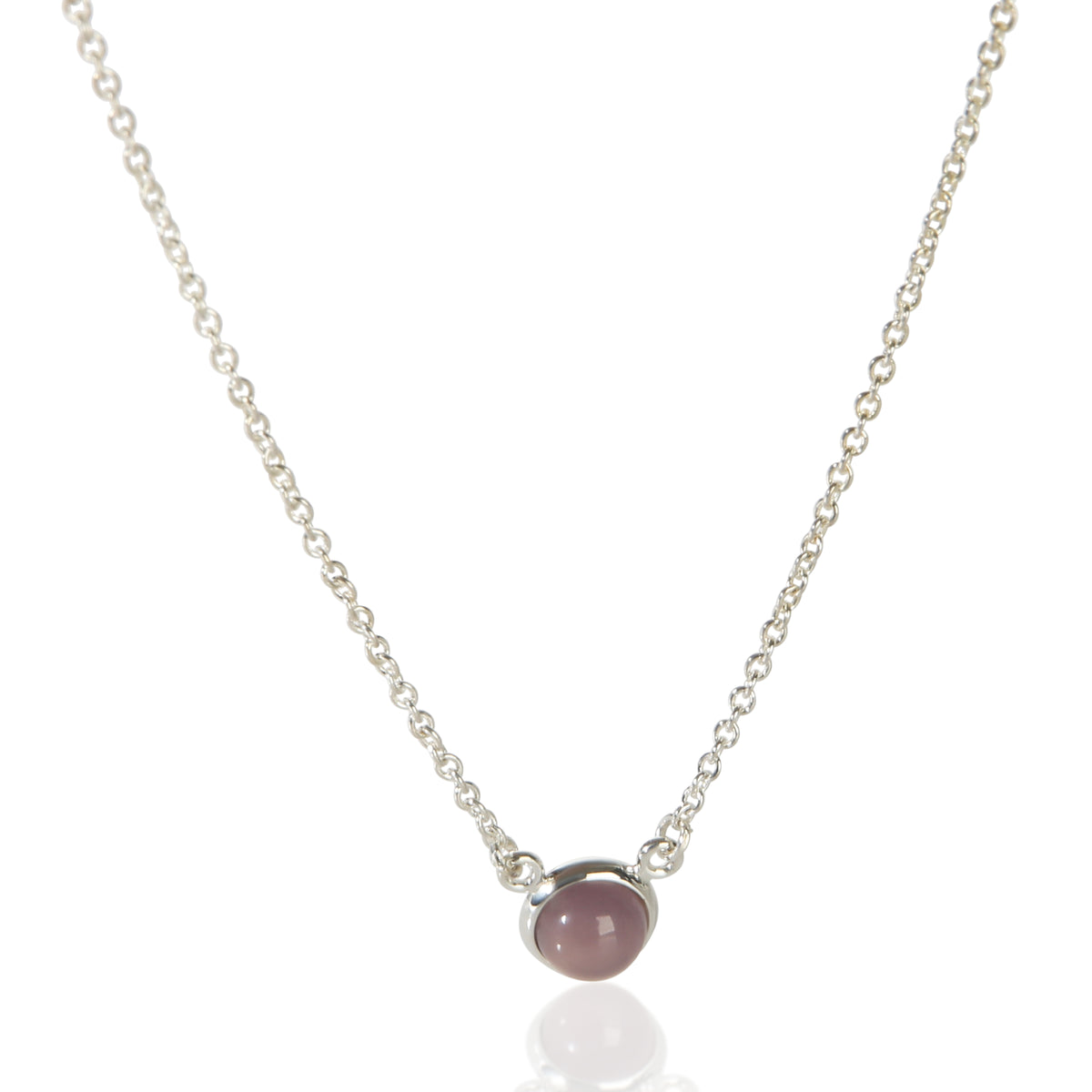 Tiffany & Co. Sterling Silver Chalcedony Elsa Peretti Color By The Yard Pendant fv