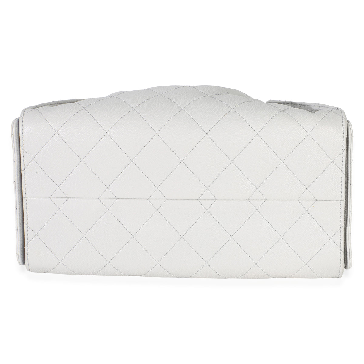 Chanel Light Grey Quilted Caviar Small  25 Hobo Handbag 5