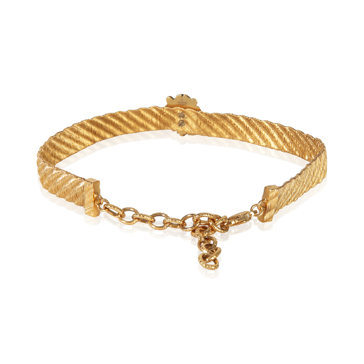 Gucci Gold Plated Lion Head Double G Choker Necklace 3