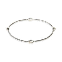 David Yurman Sterling Silver Quartz 4 Station Cable Bracelet 2