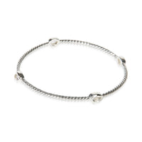 David Yurman Sterling Silver Quartz 4 Station Cable Bracelet 3