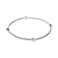 David Yurman Sterling Silver Quartz 4 Station Cable Bracelet 4