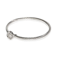 David Yurman Sterling Silver Diamond Infinity Bangle Bracelet 2