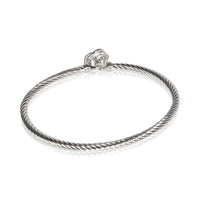 David Yurman Sterling Silver Diamond Infinity Bangle Bracelet 3