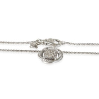 David Yurman Sterling Silver Diamond Infinity Pendant