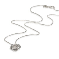 David Yurman Sterling Silver Diamond Infinity Pendant