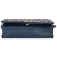 Chanel Paris Cuba Blue Multicolor Lambskin Strass Boy Wallet On Chain Handbag 5