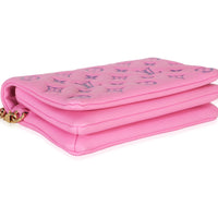 Louis Vuitton Pink Purple Lambskin Embossed Monogram Pochette Coussin Handbag 7