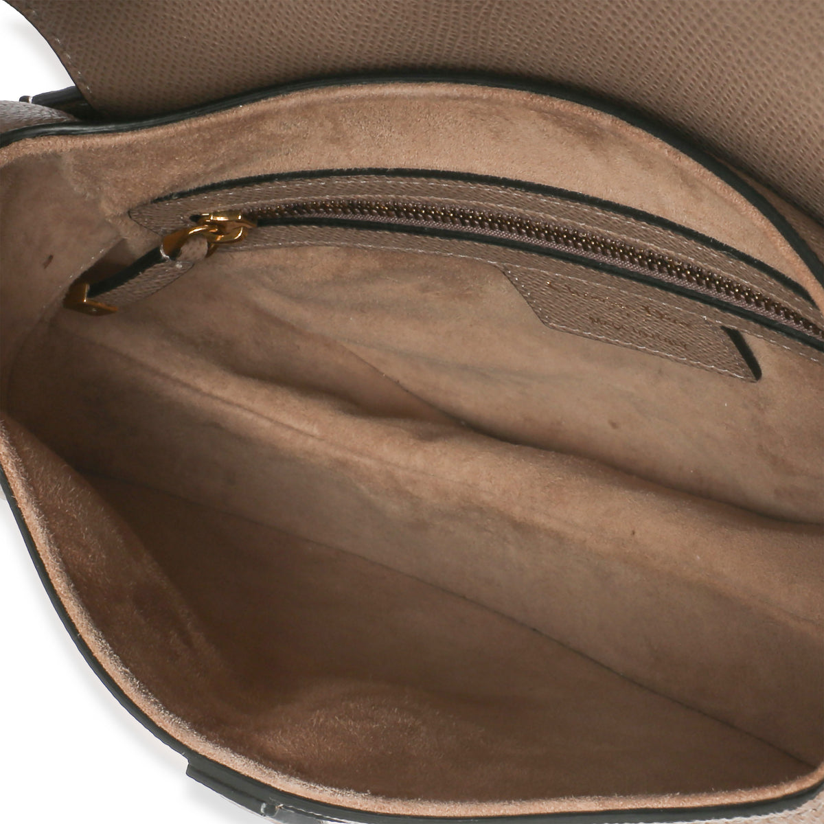 Christian Dior Taupe Grained Calfskin Medium Saddle Bag Handbag 8