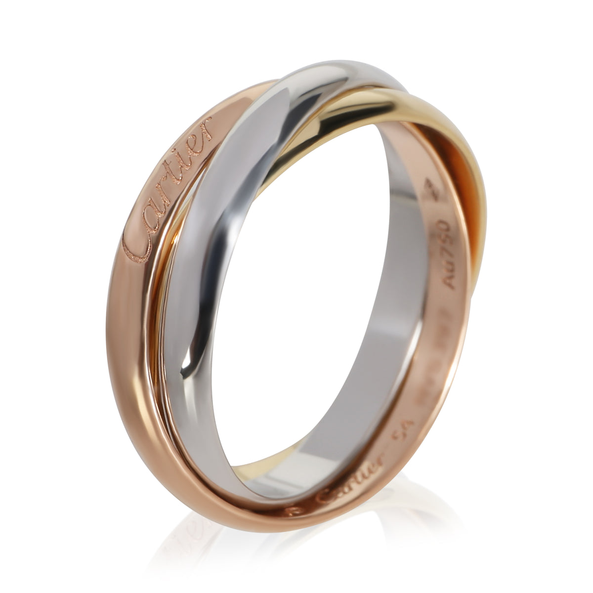 Cartier 3 Tone Gold Small Model Trinity Ring 5