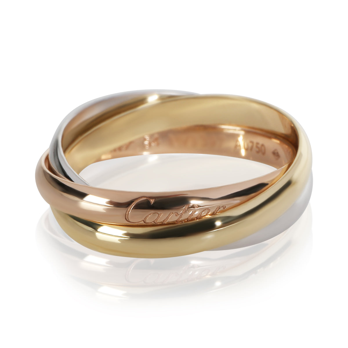 Cartier 3 Tone Gold Small Model Trinity Ring fv
