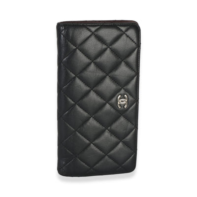Chanel Black Quilted Lambskin Yen Wallet Wallet id