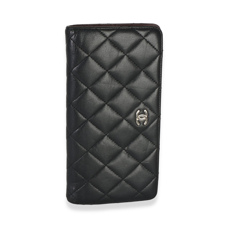 Chanel Black Quilted Lambskin Yen Wallet Wallet id