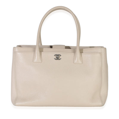 Chanel Beige Calfskin Cerf Executive Shopper Tote Handbag id