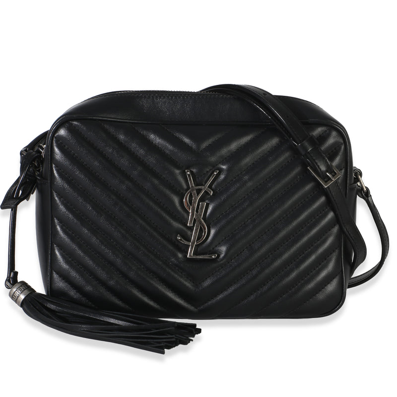 Saint Laurent Black Matelasse Calfskin Lou Camera Handbag id