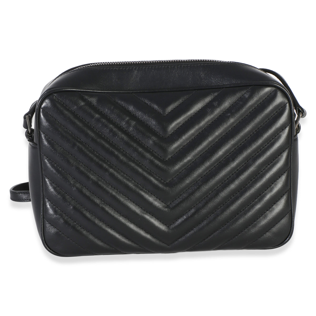 Saint Laurent Black Matelasse Calfskin Lou Camera Handbag 4